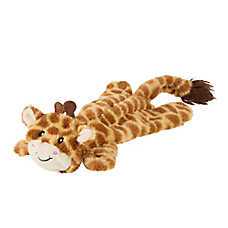 Joyhound Crazy Comfy Flattie Giraffe Crinkle Squeaky Plush Dog Toy