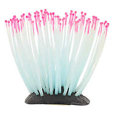 Top Fin? Glowing Pink Tip Anemone Aquarium Ornament - Fish Tank Decor - Large