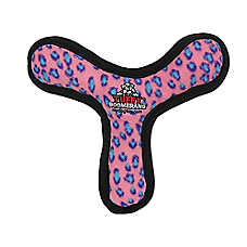 TUFFY? Ultimate Boomerang Pink Leopard Dog Toy