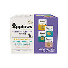 Applaws Adult Cat Wet Food - Mousse, Variety Pack, 24 Ct