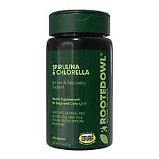 Rooted Owl Dog & Cat Natural Blood Support Vegan Capsules Spirulina & Chlorella Supplements, 60 CT