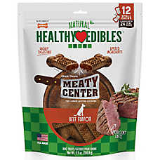 Nylabone Healthy Edibles? Meaty Center Adult Dog Chew Treats-Beef, Long Lasting