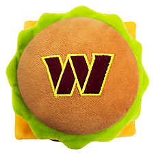 Pets First Washington Commanders Plush Hamburger Dog Toy