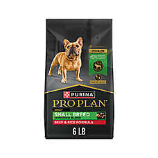 Purina Pro Plan Small Breed Dry Dog Food, Shredded Blend Beef and Rice Formula With Live Probiotics