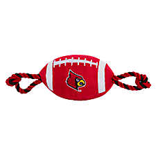 Louisville Cardinal Football Rope Dog Toy