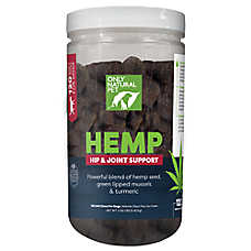 Only Natural Pet? Dog Hip & Joint Supplement with Hemp, Glucosamine & MSM, Soft Chews, 120 Count