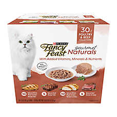 Fancy Feast? Gourmet Naturals Adult Cat Wet Food - Poultry & Beef Collection, Variety Pack, 30 CT