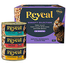 Reveal Limited Ingredient All Life Stage Wet Cat Food - Grain Free, In Broth, 2.47 Oz., 12 Count