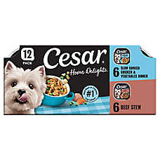 Cesar? Home Delights Adult Wet Dog Food - Slow Cooked Chicken & Beef Stew Variety Pack, 12 Count