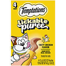 Temptations&trade; Creamy Pur��e Lickable Adult Cat Treats - Chicken