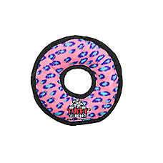 TUFFY? JR Ring Pink Leopard Dog Toy