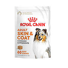 Royal Canin Dog Adult Skin & Coat Soft Chew Supplement with Omega-3 and Omega-6 - 60 ct