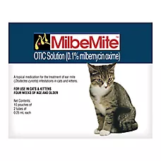 Milbemite Otic Solution for Cats, 0.25mL Tubes, 2 Count