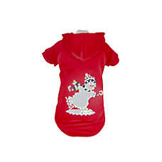 Pet Life LED Lighting Holiday Snowman Hooded Dog Sweatshirt