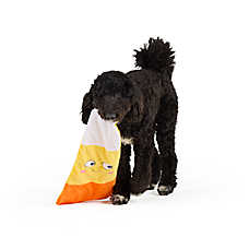 Thrills & Chills&trade; Halloween Plush Flattie Candy Corn Dog Toy