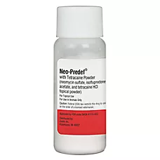 Neo-Predef (Neomycin Sulfate) with Tetracaine Topical Powder for Dogs, Cats, & Horses - 15 gm