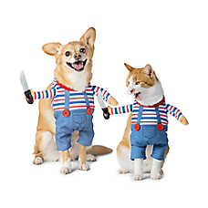 Thrills & Chills? Doll with Knife Dog & Cat Costume