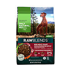 Only Natural Pet RawBlends Adult Dog Food - Grain Free, With Raw Bites, Red Meat Feast