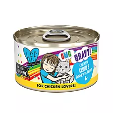 Weruva B.F.F. OMG Gravy! For Chicken Lovers Wet Cat Food - Minced in Gravy, 2.8 OZ Can