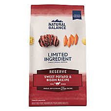 Natural Balance Limited Ingredient Diet Adult Dry Dog Food - Grain Free, Sweet Potato & Bison