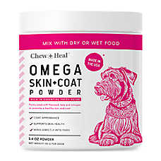 Chew + Heal Dog Omega Skin+Coat Powder Supplement - 5.4 oz, 14 oz
