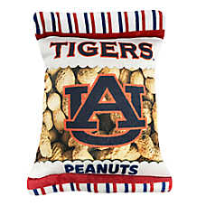 Pets First Auburn Tigers Plush Peanut Bag Dog Toy