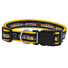 Pets First Milwaukee Brewers Satin Pet Collar