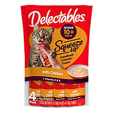 Hartz Delectables Lickable Treats&trade; Squeeze Up Senior Cat Treats - Variety Pack, 4ct
