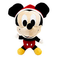 Buckle-Down Mickey Mouse Santa Hat Plush Dog Toy