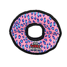 TUFFY? Ultimate 4-Way Ring Pink Leopard Dog Toy