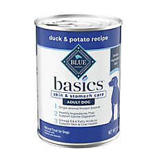 Blue Buffalo? Basics&trade; Skin & Stomach Care Adult Wet Dog Food - Duck & Potato, 12.5 oz