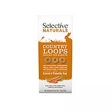 Science Selective Naturals Country Loops - Timothy Hay and Carrot - High Fiber - Guinea Pig, Rabbit