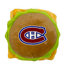 Pets First Montreal Canadiens Plush Hamburger Dog Toy