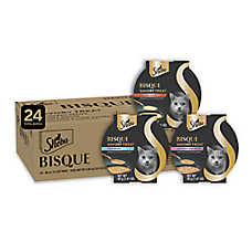 Sheba Bisque Wet Cat Food Topper - Variety Pack, 24 Count, 1.4 OZ