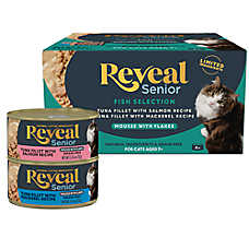 Reveal Fish Selection Senior Cat Wet Food - Grain Free, Mousse with Flakes, 8 Ct