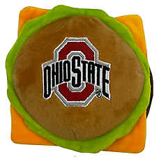 Pets First Ohio State Plush Hamburger Dog Toy
