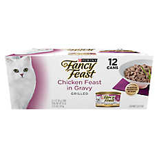FANCY FEAST WET CAT FOOD - GRILLED CHICKEN, 12 CT, 36 OZ