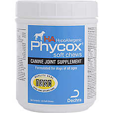 Dechra Phycox Dog HypoAllergenic Hip & Joint Supplement with Glucosamine, Soft Chews, 120 Count