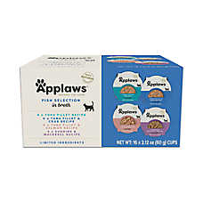 Applaws Cat - Adult, Wet Food, In Broth, Fish Selection, Variety Pack, 16 CT, 33.92 OZ