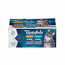 Blue Buffalo Tastefuls Spoonless Singles Pate Variety Pack Adult Wet Cat Food - Chicken & Turkey