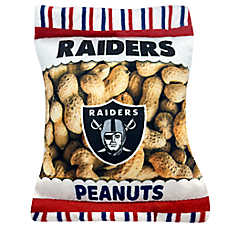 Pets First Las Vegas Raiders Plush Peanut Bag Dog Toy