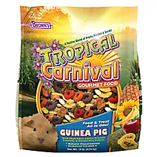 Brown's® Tropical Carnival® Gourmet Guinea Pig Food - Vitamin-Nutrient Fortified Daily Diet - 10 Lbs