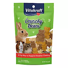 Vitakraft® Crunchy Bears Treat - Vanilla - Dental Care - Rabbits, Guinea Pigs, and Hamsters - 4 Oz