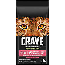 Crave&trade; High Protein Indoor Adult Dry Cat Food - Grain Free, Chicken & Salmon