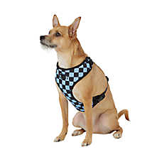 Top Paw? Blue Checkered Adjustable Fashion Comfort Dog Harness