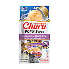 Inaba Churu POP'N Serve Lickable Cat Treat - Tuna & Bonito Flakes