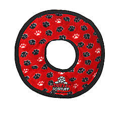 TUFFY? No Stuff Ultimate Ring Red Paw Dog Toy