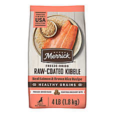 Merrick? Raw-Coated Kibble Adult Dry Dog Food - Natural, Grains, Freeze Dried, Salmon & Brown Rice