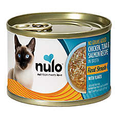 Nulo Real Shreds All Life Stages Wet Cat Food - Grain Free, In Broth, With Flakes, 6 OZ