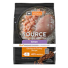 Simply Nourish? Source Kitten Cat Dry Food - Turkey & Chicken, Natural, High-Protein, Grain Free